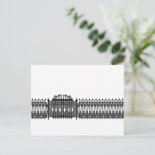 Ruw ijzer briefkaart (Staand voorkant)