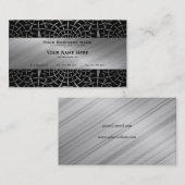 Ruw ijzer en geborsteld metaal visitekaartje (Voorkant / Achterkant)