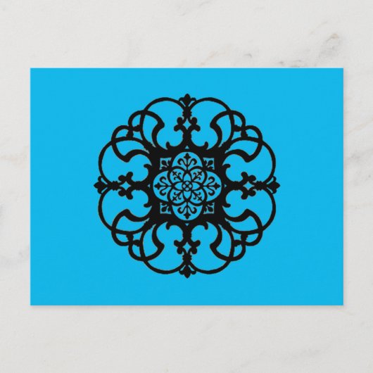 Ruw ijzerblauw briefkaart (Voorkant)