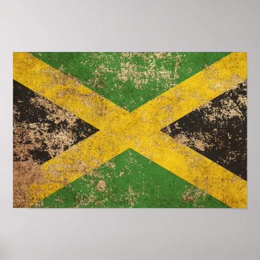 Ruw Jamaicaanse vlag Poster (Voorkant)