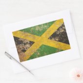 Ruw  Jamaicaanse vlag Rechthoekige Sticker (Envelop)