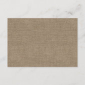 Ruw Jute Strand Zeester Trouwreceptie Informatiekaartje (Achterkant)