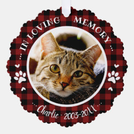 Ruw kat-herdenkingsfoto-ornamentkaart ornament kaart