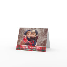 Ruw Kerstmis Plaid Grootouders Foto