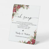 Ruw kerstster bruiloft Oh Snap bord Reclamebord Met Voetstuk (Voorkant)