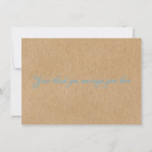 Ruw Kraft Blauwe Harten Script Bedankt (Achterkant)