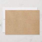Ruw Kraft Chic Signature Script Foto Bruiloft Kaart (Achterkant)