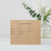 Ruw kraft uit de keuken receptkaart (Staand voorkant)