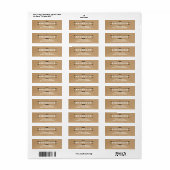 Ruw kraftblokletter ornament retouradres etiket (Full Sheet)
