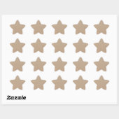 Ruw kraftpapier blanco sjabloon op maat ster sticker (Vel)