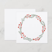 Ruw kransframe rand lege kraft Kerstmis Feestdagenkaart (Voorkant / Achterkant)