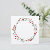 Ruw kransframe rand lege kraft Kerstmis Feestdagenkaart (Staand voorkant)