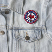 Ruw Kruis USA 1776-2026 Ronde Button 5,7 Cm (In situ)