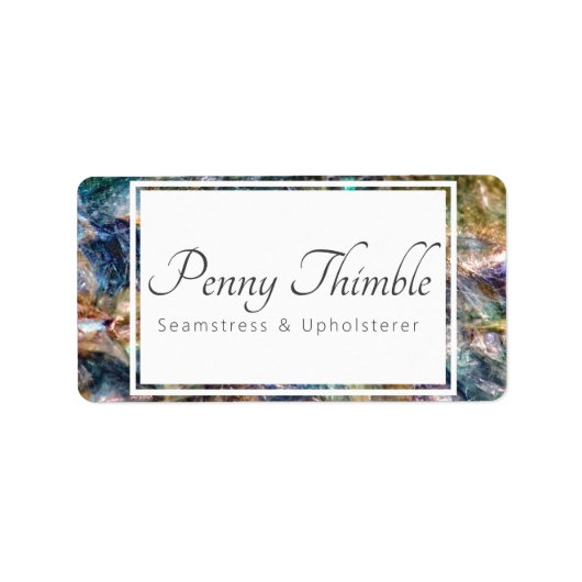 Ruw kwarts etiket (Voorkant)