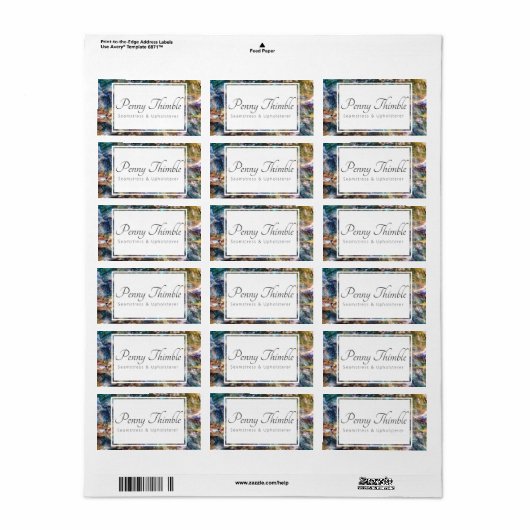 Ruw kwarts etiket (Full Sheet)