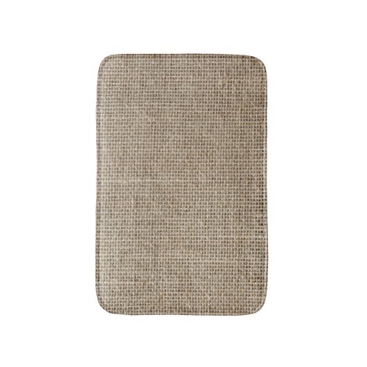 Ruw linnen: natuurlijke getextureerde stof. badmat (Voorkant Verticaal)