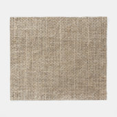Ruw linnen: natuurlijke getextureerde stof. fleece deken (Voorkant (Horizontaal))