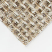 Ruw linnen: natuurlijke getextureerde stof. fleece deken (Hoek)