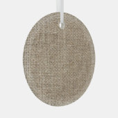 Ruw linnen: natuurlijke getextureerde stof. glas ornament (Voorkant Rechts)