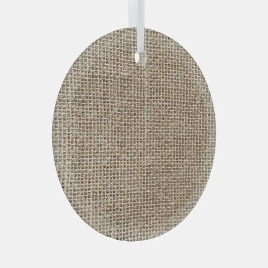 Ruw linnen: natuurlijke getextureerde stof. glas ornament (Voorkant Rechts)