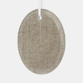 Ruw linnen: natuurlijke getextureerde stof. glas ornament (Voorkant links)