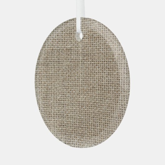 Ruw linnen: natuurlijke getextureerde stof. glas ornament (Voorkant links)