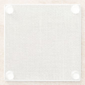 Ruw linnen: natuurlijke getextureerde stof. glazen onderzetter (Achterkant)