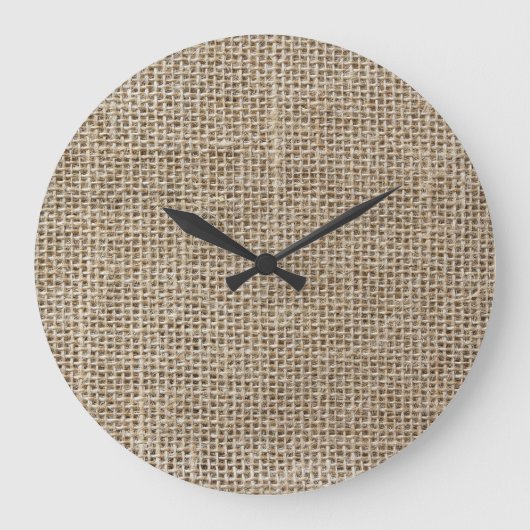 Ruw linnen: natuurlijke getextureerde stof. grote klok (Voorkant)
