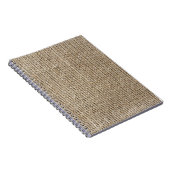 Ruw linnen: natuurlijke getextureerde stof. notitieboek (Rechterzijde)