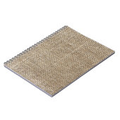 Ruw linnen: natuurlijke getextureerde stof. notitieboek (Linkerzijde)