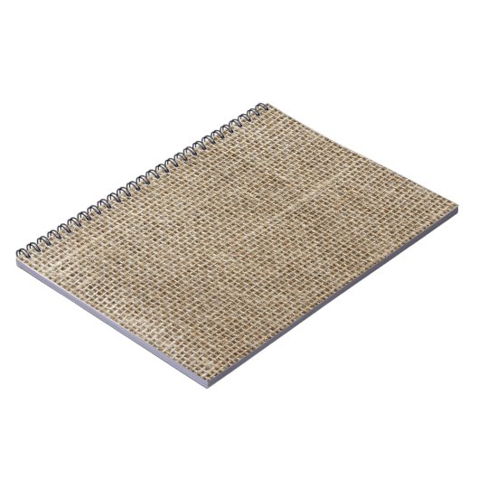 Ruw linnen: natuurlijke getextureerde stof. notitieboek (Linkerzijde)