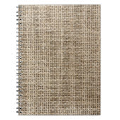 Ruw linnen: natuurlijke getextureerde stof. notitieboek (Voorkant)