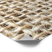 Ruw linnen: natuurlijke getextureerde stof. poster (Hoek)