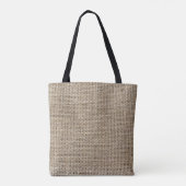 Ruw linnen: natuurlijke getextureerde stof. tote bag (Achterkant)