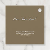 Ruw lokale honingnehals Label Kraft Wildflower (Achterkant)