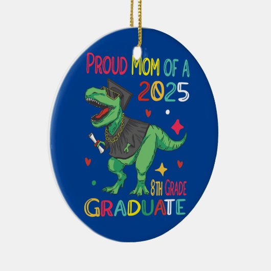 Ruw mam A klasse 2025 8e klasse Afstuderen Keramisch Ornament (Rechts)