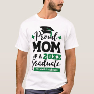 Ruw mam van 2023 afstuderen zwarte groene pet tass t-shirt