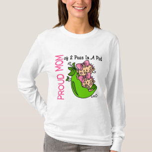 Ruw mam van 2 erwten in een peul (meisjes) t-shirt