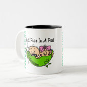 Ruw mam van 2 erwten in een peulVERSIE 3 Tweekleurige Koffiemok (Voorkant links)