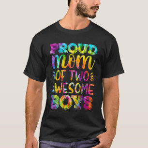 Ruw mam van 2 Geweldige jongens voor vrouwen Meute T-shirt