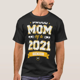 Ruw mam van de klasse 2021 Senior Floral T-shirt