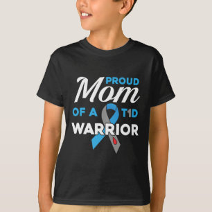 Ruw mam van Diabetes Warrior T1D Awareness Type 1 T-shirt