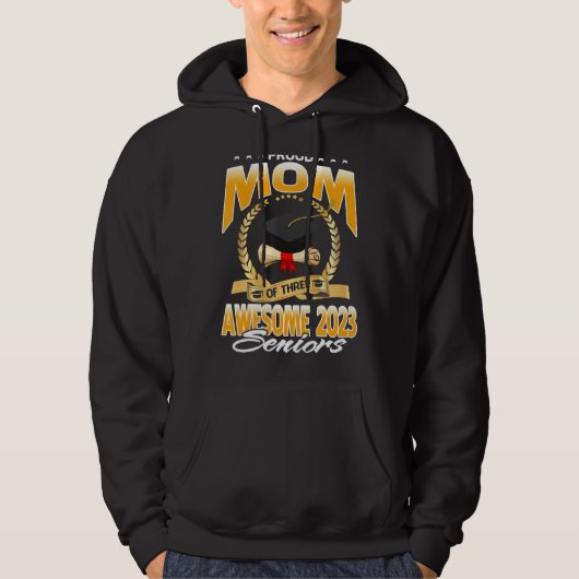Ruw mam van drie Geweldige 2023 naasten Hoodie (Voorkant)