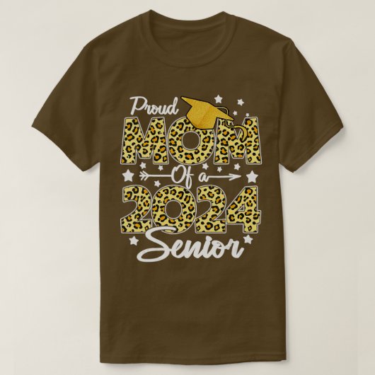 Ruw mam van een 2024-senior Afstuderen voor Afstud T-shirt (Design voorkant)