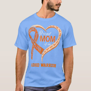 Ruw mam van een ADHD Warrior Ribbon Heart T-shirt