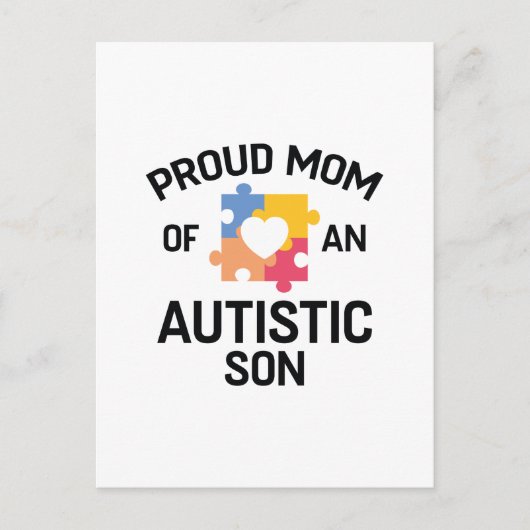 Ruw mam van een autistische zoon briefkaart (Voorkant)