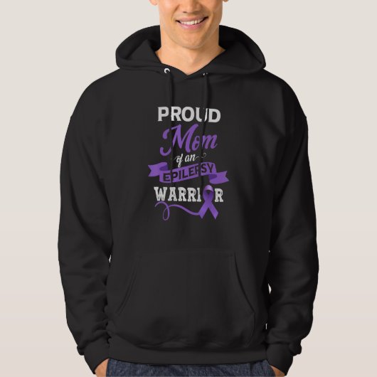 Ruw mam van een epilepsievleur Epilepsy Awarenes Hoodie (Voorkant)