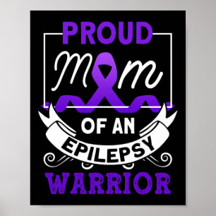 Ruw mam van een epilepsievleur Epilepsy Awarenes Poster