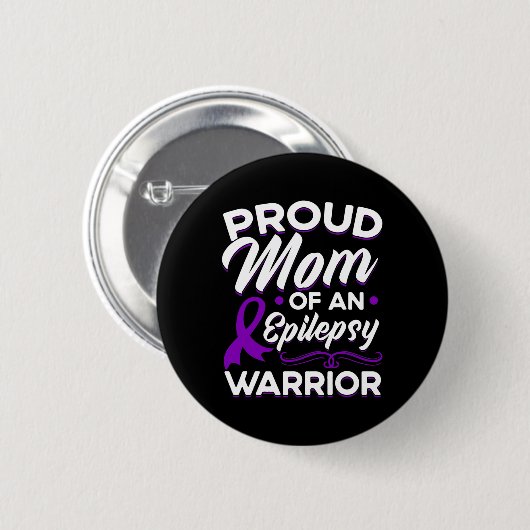 Ruw mam van een epilepsievleur Epilepsy Awarenes Ronde Button 5,7 Cm (Voorkant /achterkant)