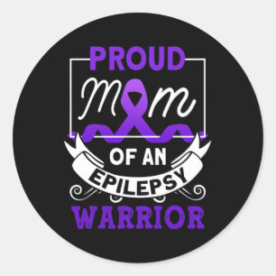 Ruw mam van een epilepsievleur Epilepsy Awarenes Ronde Sticker